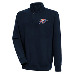 Oklahoma City Thunder Antigua Victory Quarter-Zip Pullover Top Navy - NBA