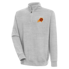 Phoenix Suns Antigua Victory Quarter-Zip Pullover Top Heather Gray - NBA