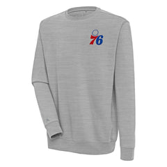 Philadelphia 76ers Antigua Victory Pullover Sweatshirt Heather Gray - NBA