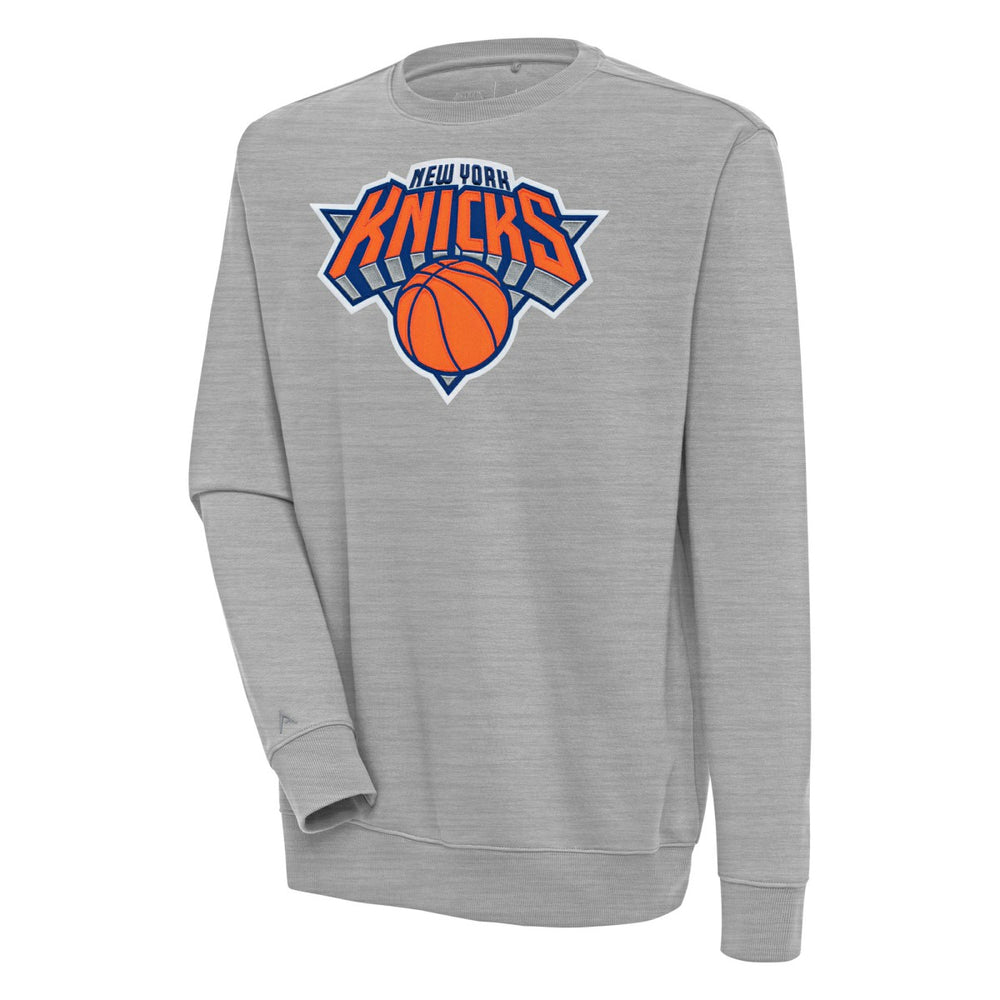 New York Knicks Antigua Victory Pullover Sweatshirt Heather Gray - NBA