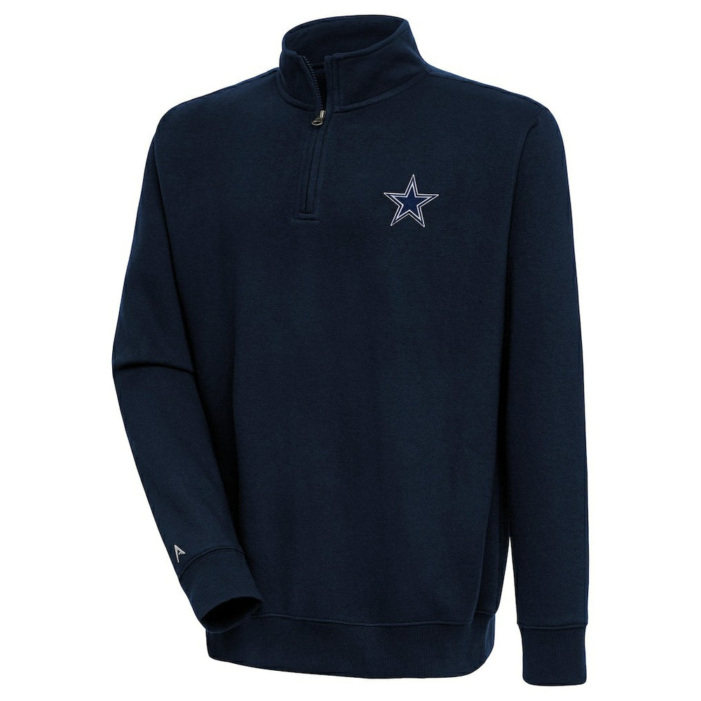Dallas Cowboys Antigua Victory Quarter-Zip Pullover Top Navy | NFL