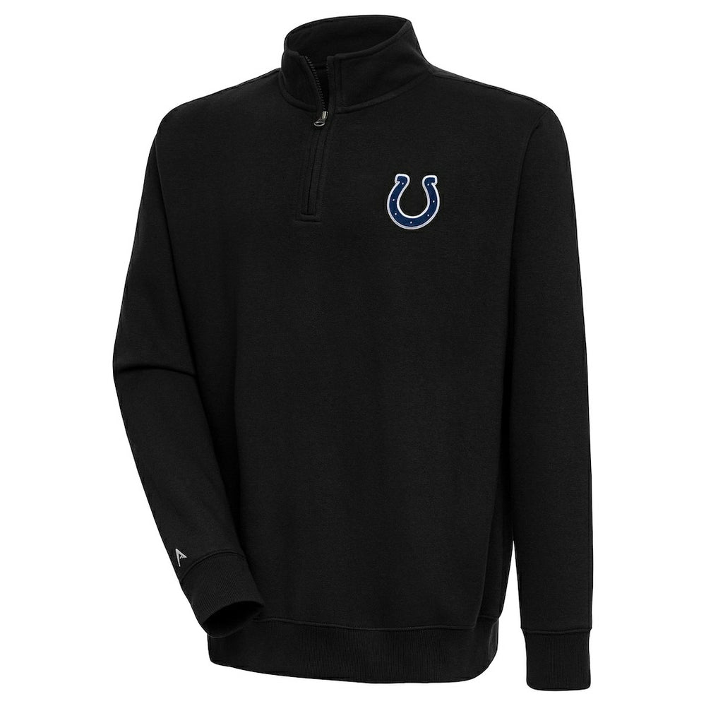 Indianapolis Colts Antigua Victory Quarter-Zip Pullover Top Black | NFL