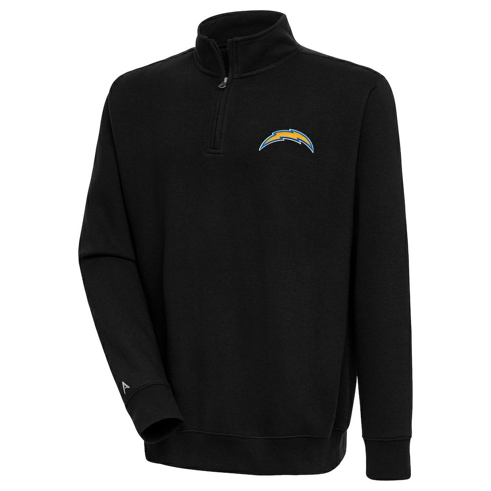 Los Angeles Chargers Antigua Victory Quarter-Zip Pullover Top Black | NFL