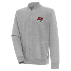 Tampa Bay Buccaneers Antigua Victory Full-Zip Jacket Heather Gray | NFL