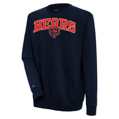 Chicago Bears Antigua Victory Chenille Pullover Sweatshirt Navy | NFL