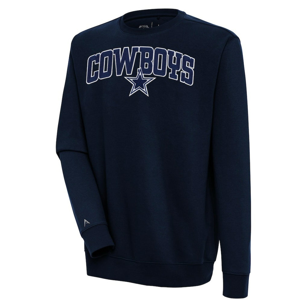 Dallas Cowboys Antigua Victory Chenille Pullover Sweatshirt Navy | NFL