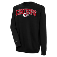 Kansas City Chiefs Antigua Victory Chenille Pullover Sweatshirt Black | NFL