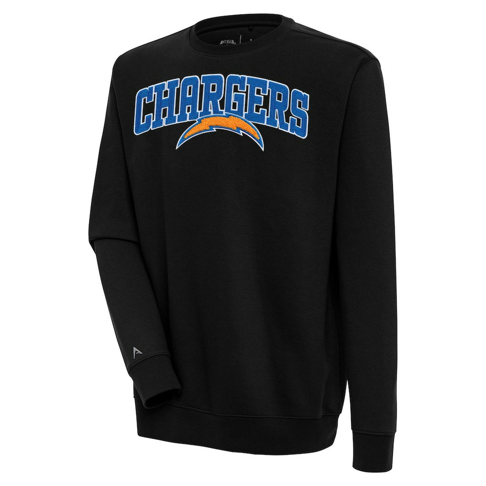 Los Angeles Chargers Antigua Victory Chenille Pullover Sweatshirt Black | NFL