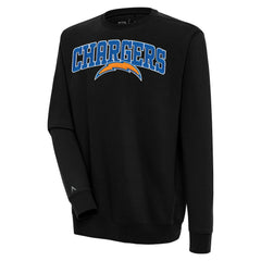 Los Angeles Chargers Antigua Victory Chenille Pullover Sweatshirt Black | NFL
