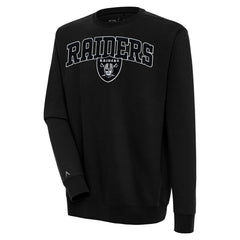 Las Vegas Raiders Antigua Victory Chenille Pullover Sweatshirt Black | NFL