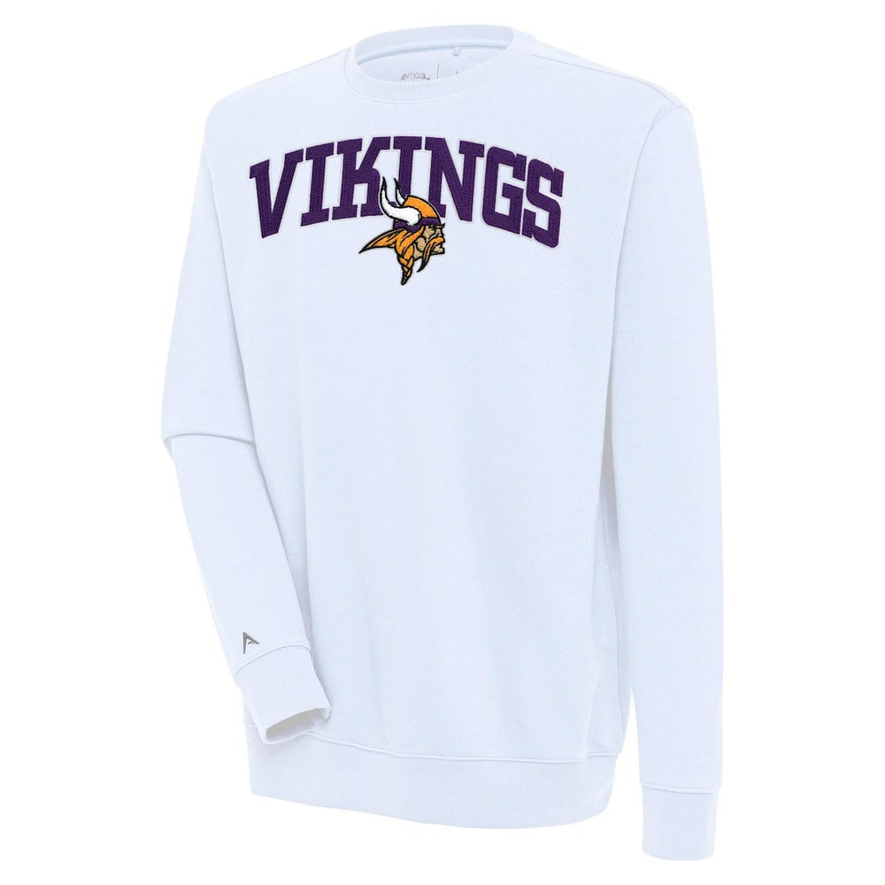 Minnesota Vikings Antigua Victory Chenille Pullover Sweatshirt White | NFL