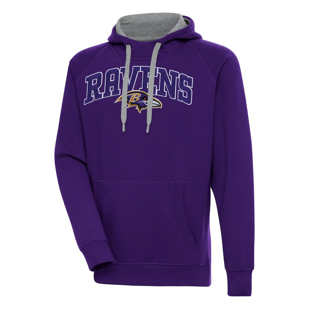 Baltimore Ravens Antigua Victory Pullover Hoodie Purple | NFL