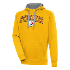 Pittsburgh Steelers Antigua Victory Pullover Hoodie Gold | NFL