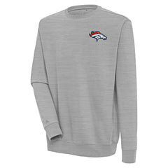Denver Broncos Antigua Victory Pullover Sweatshirt Heather Gray | NFL
