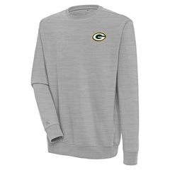 Green Bay Packers Antigua Victory Pullover Sweatshirt Heather Gray | NFL