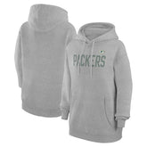 Green Bay Packers G-III 4Her by Carl Banks Women's Dot Print Pullover Hoodie Heather Gray | NFL
