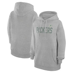 Green Bay Packers G-III 4Her by Carl Banks Women's Dot Print Pullover Hoodie Heather Gray | NFL