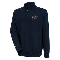 Columbus Blue Jackets Antigua Victory Quarter-Zip Pullover Top - Navy - NHL