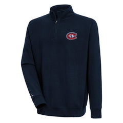 Montreal Canadiens Antigua Victory Quarter-Zip Pullover Top - Navy - NHL