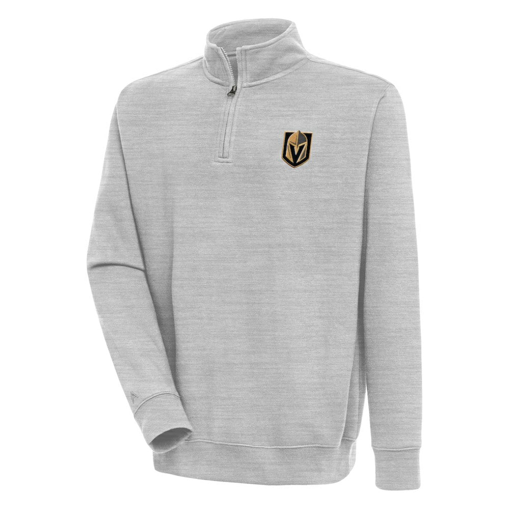 Vegas Golden Knights Antigua Victory Quarter-Zip Pullover Top - Heather Gray - NHL
