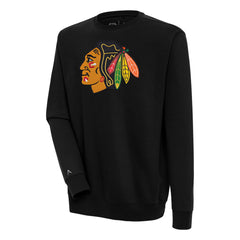 Chicago Blackhawks Antigua Victory Pullover Sweatshirt - Black - NHL