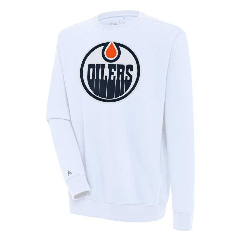 Edmonton Oilers Antigua Victory Pullover Sweatshirt - White - NHL