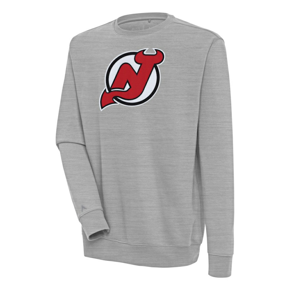 New Jersey Devils Antigua Victory Pullover Sweatshirt - Heather Gray - NHL