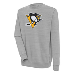 Pittsburgh Penguins Antigua Victory Pullover Sweatshirt - Heather Gray - NHL