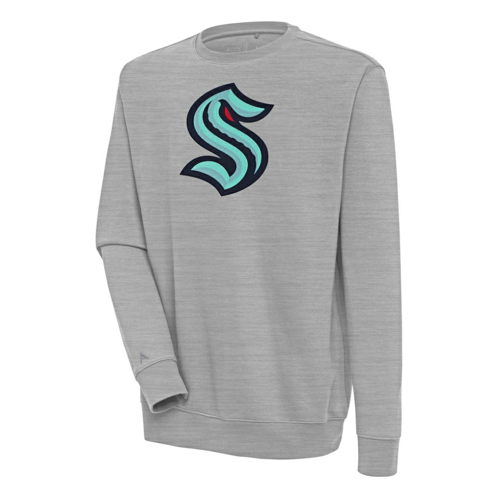 Seattle Kraken Antigua Victory Pullover Sweatshirt - Heather Gray - NHL