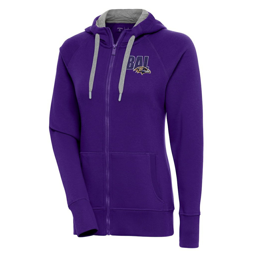 Baltimore Ravens Antigua Women's Victory Full-Zip Hoodie Purple | NFL