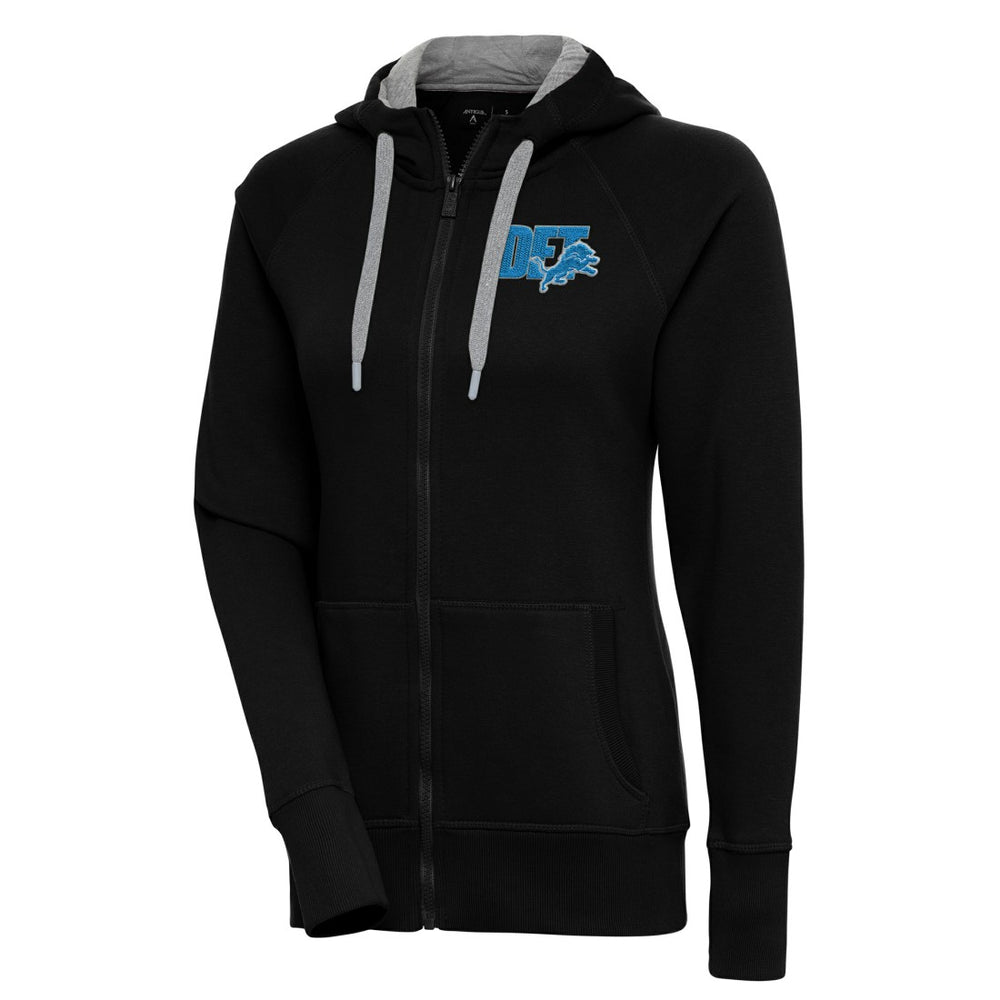 Detroit Lions Antigua Women's Victory Full-Zip Hoodie Black | NFL