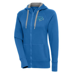 Detroit Lions Antigua Women's Victory Full-Zip Hoodie Blue | NFL