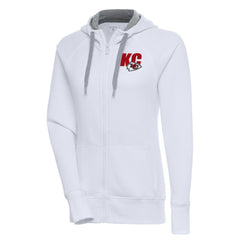 Kansas City Chiefs Antigua Women's Victory Full-Zip Hoodie White | NFL