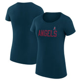 Los Angeles Angels G-III 4Her by Carl Banks Women's Super-Slim Fit Lightweight Dot Print T-Shirt - MLB