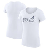 Atlanta Braves G-III 4Her by Carl Banks Women's Super-Slim Fit Lightweight Dot Print T-Shirt - MLB