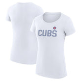 Chicago Cubs G-III 4Her by Carl Banks Women's Super-Slim Fit Lightweight Dot Print T-Shirt - MLB
