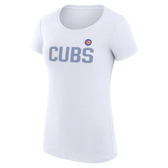 Chicago Cubs G-III 4Her by Carl Banks Women's Super-Slim Fit Lightweight Dot Print T-Shirt - MLB