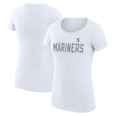 Seattle Mariners G-III 4Her by Carl Banks Women's Super-Slim Fit Lightweight Dot Print T-Shirt - MLB