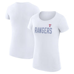 Texas Rangers G-III 4Her by Carl Banks Women's Super-Slim Fit Lightweight Dot Print T-Shirt - MLB