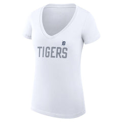 Detroit Tigers G-III 4Her by Carl Banks Women's Super-Slim Fit Lightweight Dot Print V-Neck T-Shirt - MLB