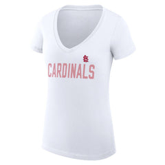 St. Louis Cardinals G-III 4Her by Carl Banks Women's Super-Slim Fit Lightweight Dot Print V-Neck T-Shirt - MLB