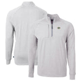 Green Bay Packers Cutter & Buck Big & Tall Adapt Eco Knit Quarter-Zip Pullover Top Heather Gray | NFL