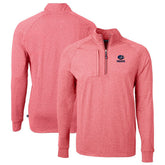 Green Bay Packers Cutter & Buck Big & Tall Adapt Eco Knit Quarter-Zip Pullover Top Heather Red | NFL