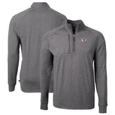 Kansas City Chiefs Cutter & Buck Big & Tall Adapt Eco Knit Quarter-Zip Pullover Top Heather Black | NFL