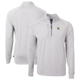 Minnesota Vikings Cutter & Buck Big & Tall Adapt Eco Knit Quarter-Zip Pullover Top Heather Gray | NFL