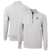 Pittsburgh Steelers Cutter & Buck Big & Tall Adapt Eco Knit Quarter-Zip Pullover Top Heather Gray | NFL