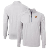 Washington Commanders Cutter & Buck Big & Tall Adapt Eco Knit Quarter-Zip Pullover Top Heather Gray | NFL