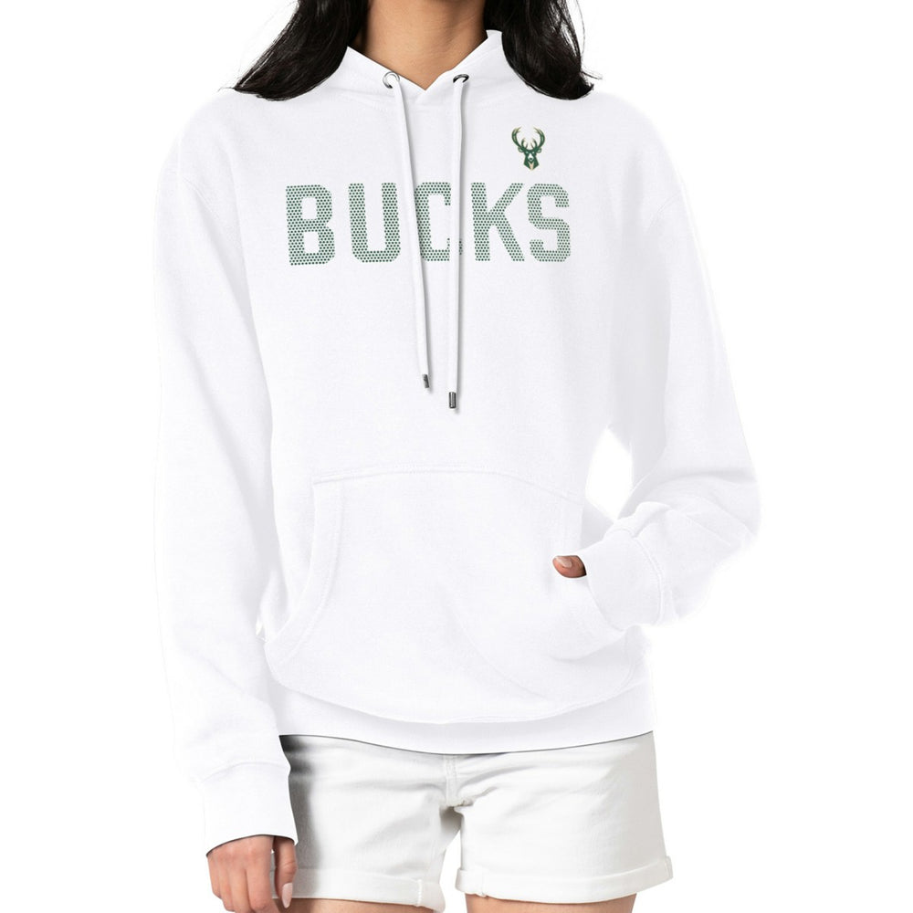 Milwaukee Bucks G-III 4Her by Carl Banks Women's Dot Print Pullover Hoodie White - NBA
