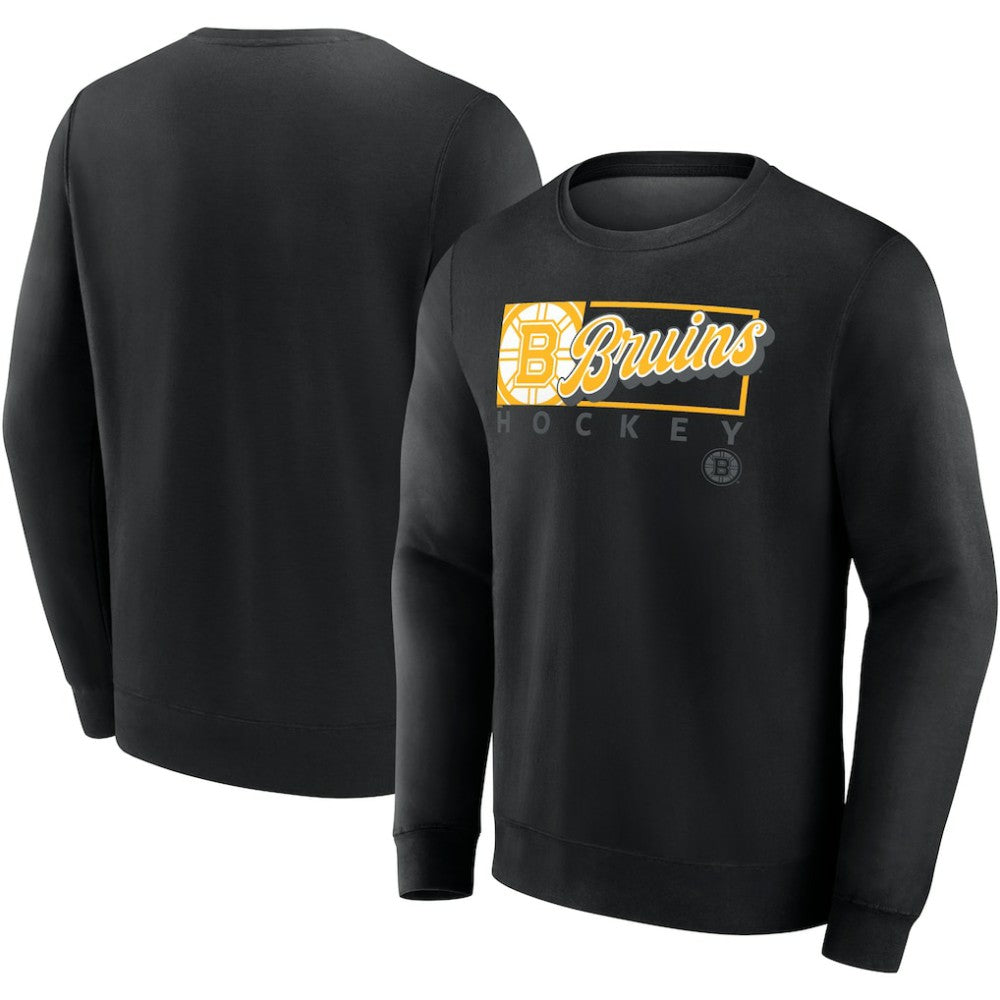 Boston Bruins Fanatics Focus Fleece Pullover Sweatshirt - Black - NHL