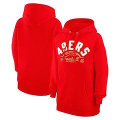 San Francisco 49ers Starter Unisex Half Ball Team Fleece Pullover Hoodie Scarlet | NFL
